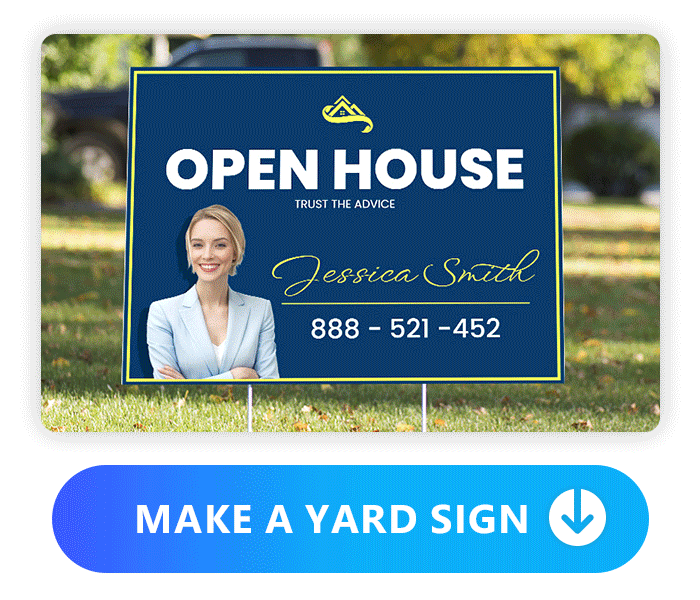 4 yard signs created with PhotoDirector
